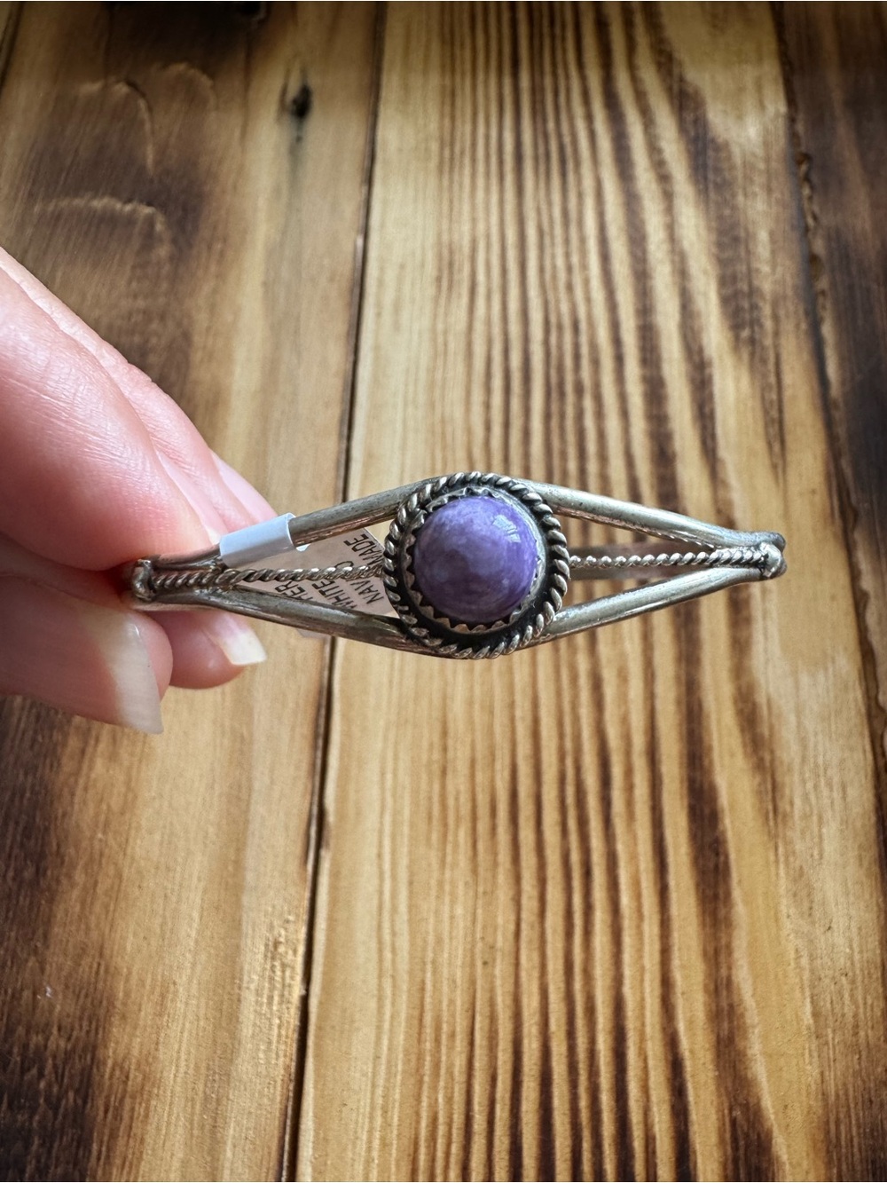Esther White Charoite Bracelet